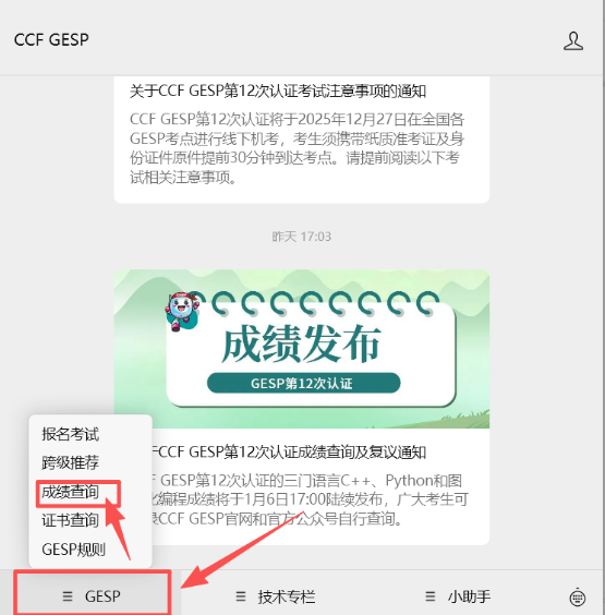 紧急提醒:CCF GESP第12次认证成绩发布,复议窗口仅剩5天开放,这些细节影响结果!(图2) 紧急提醒:CCF GESP第12次认证成绩发布,复议窗口仅剩5天开放,这些细节影响结果!(图2)