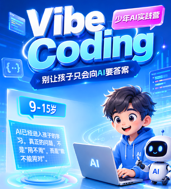 Vibe Coding少年AI实践营｜AI技术流【26国庆·杭州
