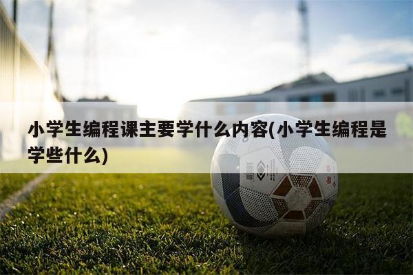 小学生编程课主要学什么内容(小学生编程是学些什么) 小学生编程课主要学什么内容(小学生编程是学些什么)